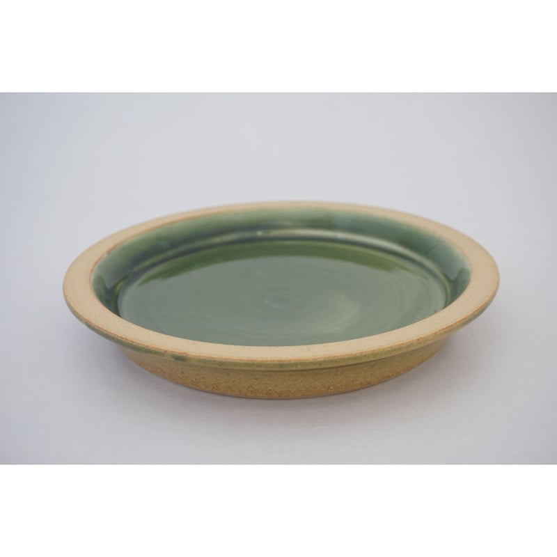 パン皿（7寸／約21cm）緑 （07） | 出西窯 on-line STORE