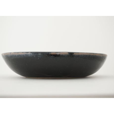 ロクロ楕円深皿（7寸／約26cm×18cm） 黒　（03）