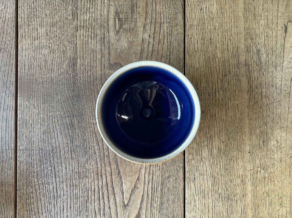 ボウル（5寸／約15㎝）呉須・外焼締め （05） | 出西窯 on-line STORE