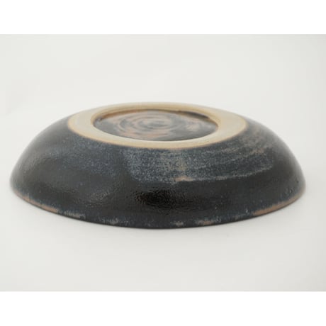 ロクロ楕円深皿（7寸／約26cm×18cm） 黒　（03）