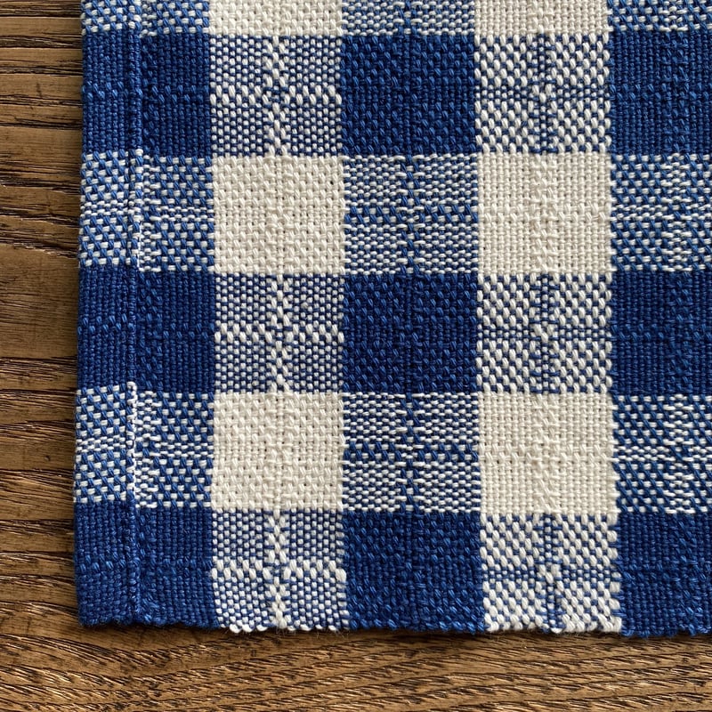 ランチョンマット・2枚組／手織り・本藍染め 阿波しじら織 ランチョンマット2枚＆コースター2枚のセット化粧
