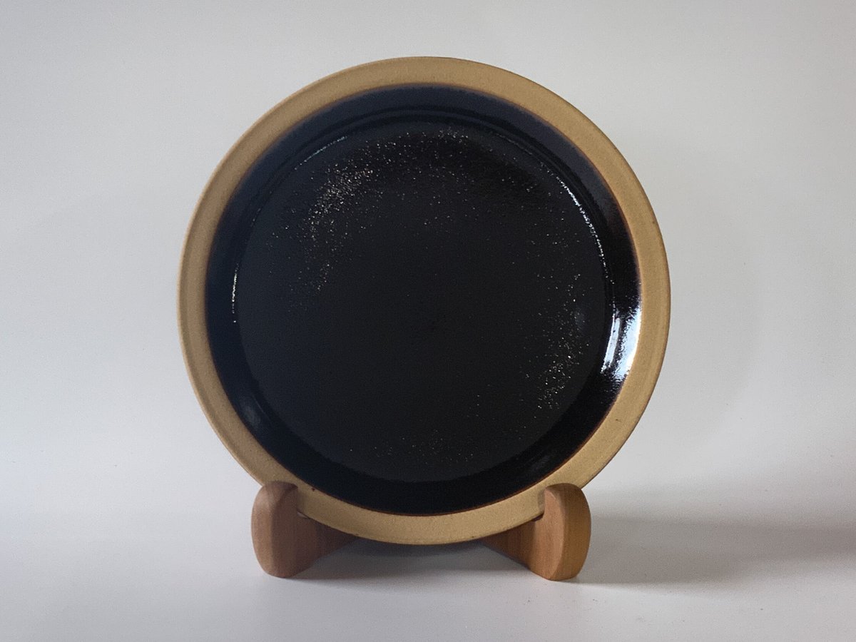 パン皿（7寸／約21cm）黒 （07） | 出西窯 on-line STORE