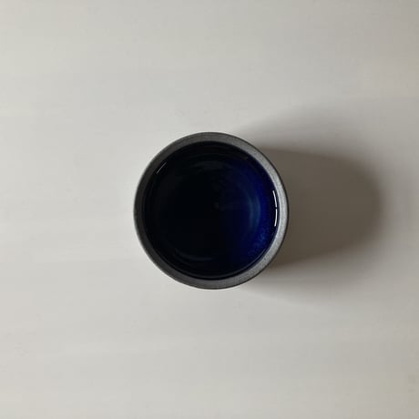 切立ドラ鉢（4寸／約12cm）呉須 ・外鉄　（07）