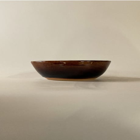 ロクロ楕円深皿（6寸／約22cm×15.5cm）  飴　（03）