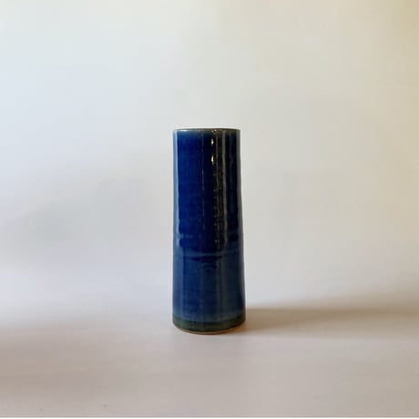 切立筒花入　呉須（高さ 6寸／約18cm）　（08）