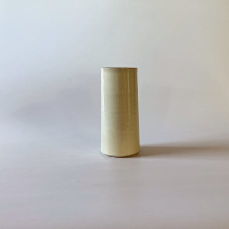 切立筒花入　白（高さ 5寸／約15.5cm）　（08）