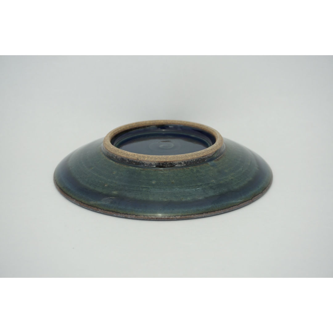 縁鉄砂呉須釉皿（6寸／約18㎝）呉須・縁鉄 （04） | 出西窯 on-line STORE