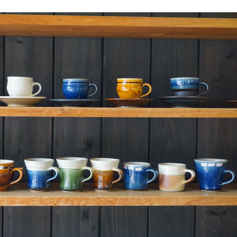 コーヒー碗・皿 下鉄呉須 （02） | 出西窯 on-line STORE