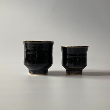 湯呑（小） 黒／胴紐　（01）