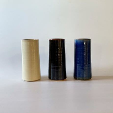 切立筒花入　呉須（高さ 5寸／約15.5cm）　（08）