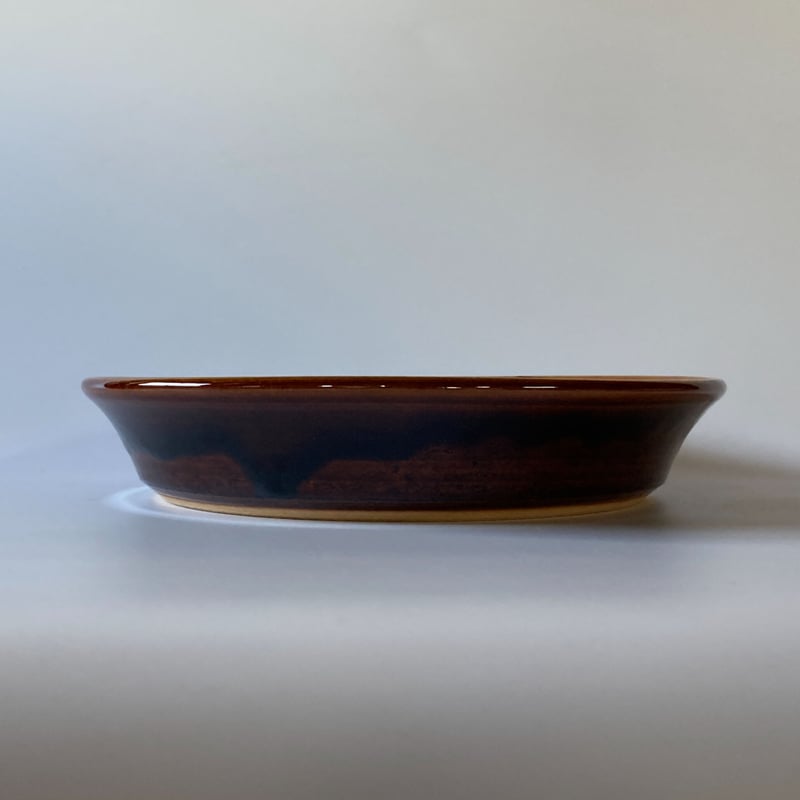 出西窯 飴色 縁付平皿（8寸／約24㎝) 2枚組 縁付平皿（8寸／約24㎝)）飴 （07） | 出西窯 on-line STORE
