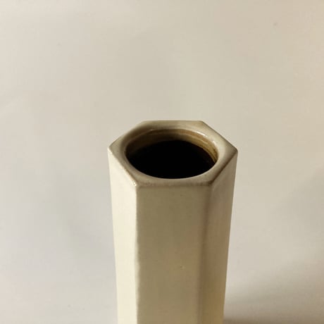 面取筒花入（小　高さ約18cm）白＜限定3個＞（08）