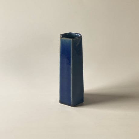 面取筒花入（小　高さ約18cm）呉須＜限定3＞（08）