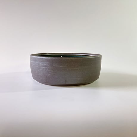 切立ドラ鉢（6寸／約18cm）呉須 ・外鉄　（07）