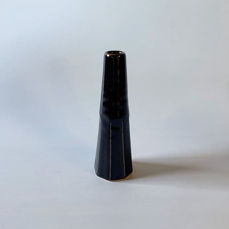 下面取筒花入（小　高さ約18cm）黒（08）