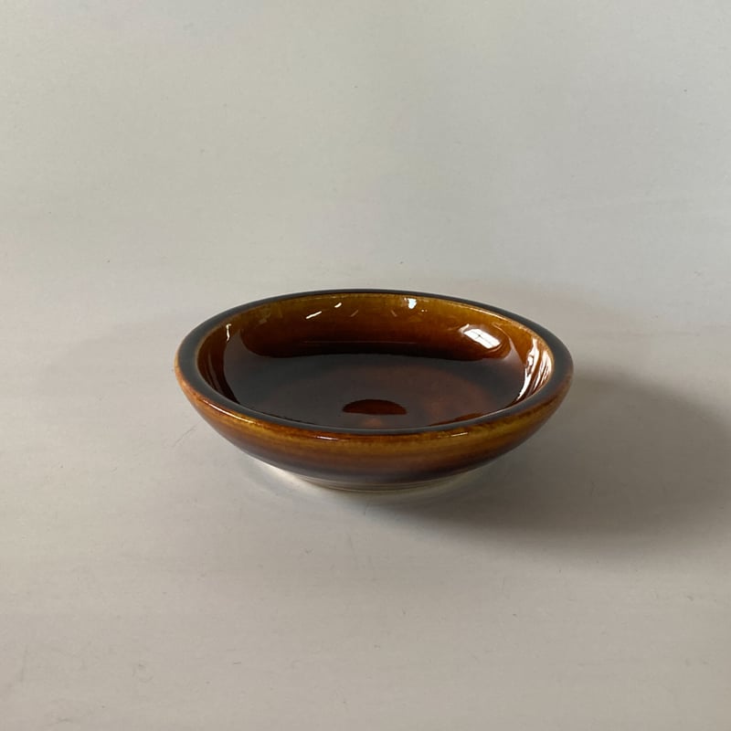 国産品 0226【民藝】出西窯 8.5寸 飴釉櫛描き皿 工芸品 