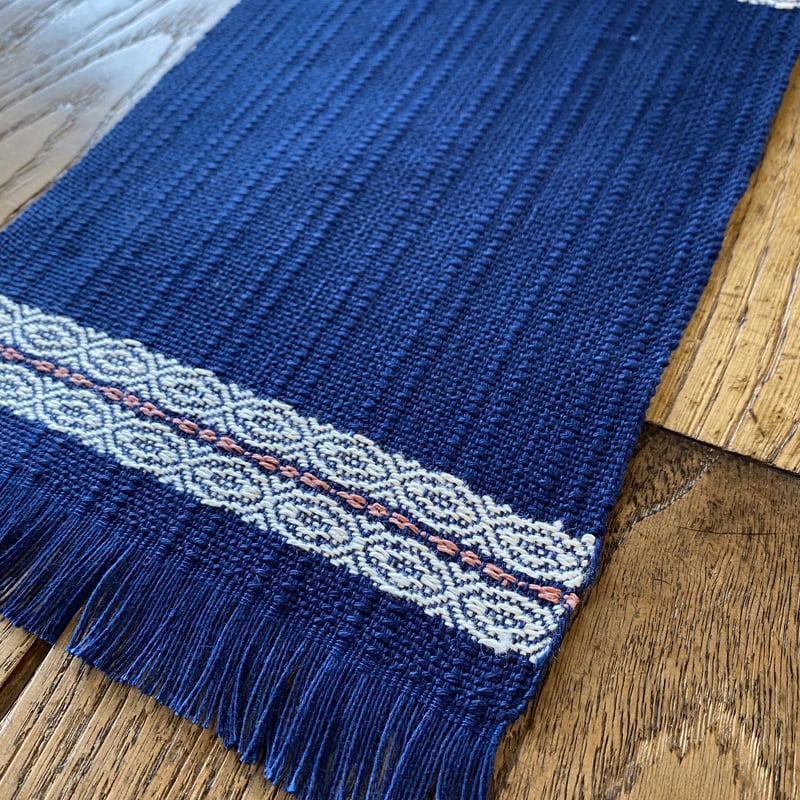 花風通織 花瓶敷き(小) 白花×ピンク （a-1-3） | 出西窯 on-line