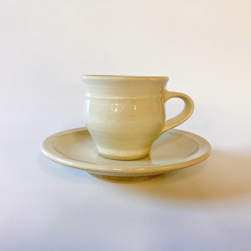 コーヒー碗・皿 白 （01） | 出西窯 on-line STORE