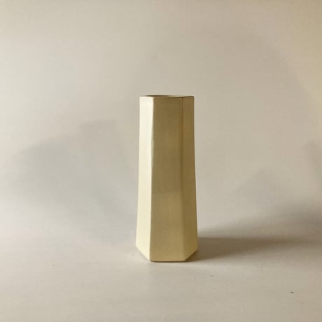 面取筒花入（小　高さ約18cm）白＜限定3個＞（08）
