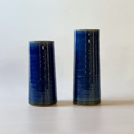 切立筒花入　呉須（高さ 6寸／約18cm）　（08）