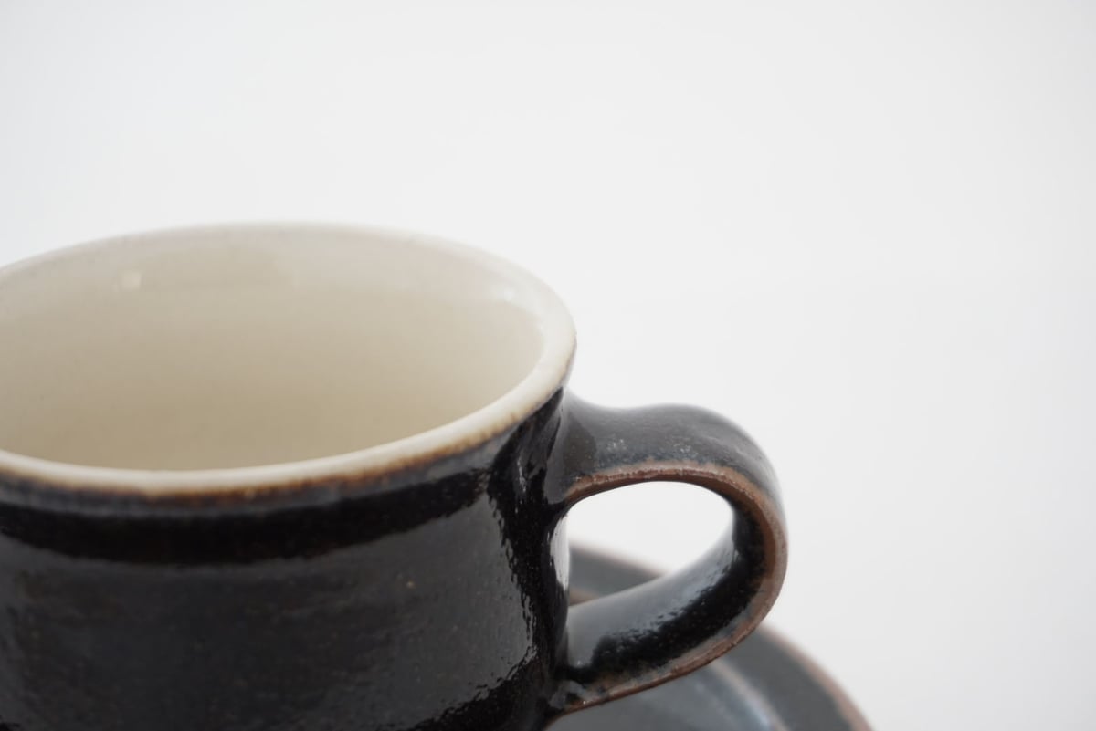 出西窯コーヒー茶碗５客 コーヒー碗・皿 黒 （01） | 出西窯 on-line STORE