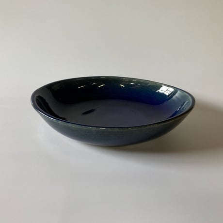 ロクロ楕円深皿（7寸／約26cm×18cm）  呉須　（03）