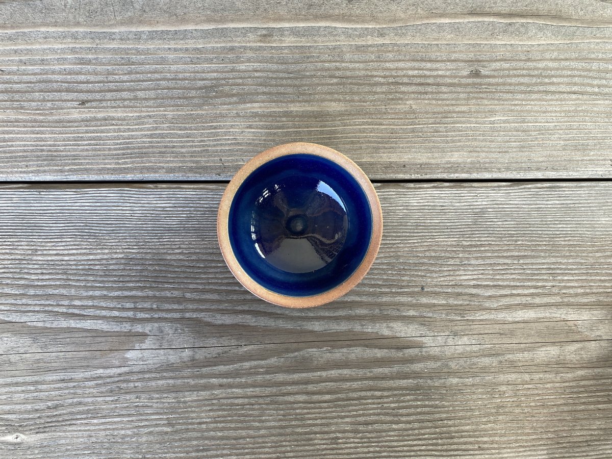 ボウル（4寸／約12cm）呉須・外焼締め （05） | 出西窯 on-line STORE