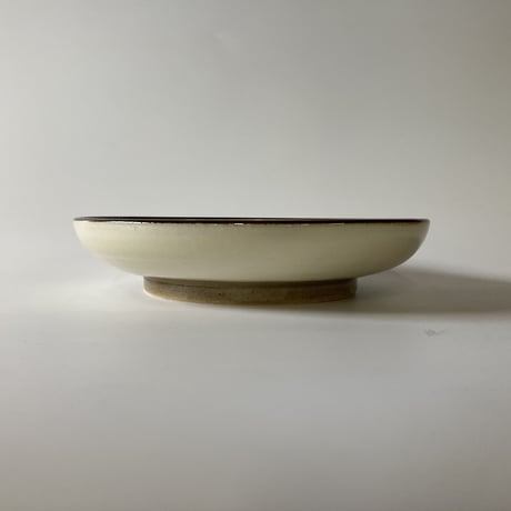 おでん皿（7寸／約21㎝）白縁鉄巻　（08）