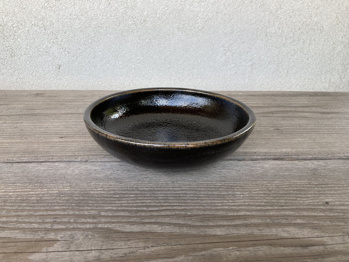 深皿（7寸／約21㎝）黒 （02） | 出西窯 on-line STORE