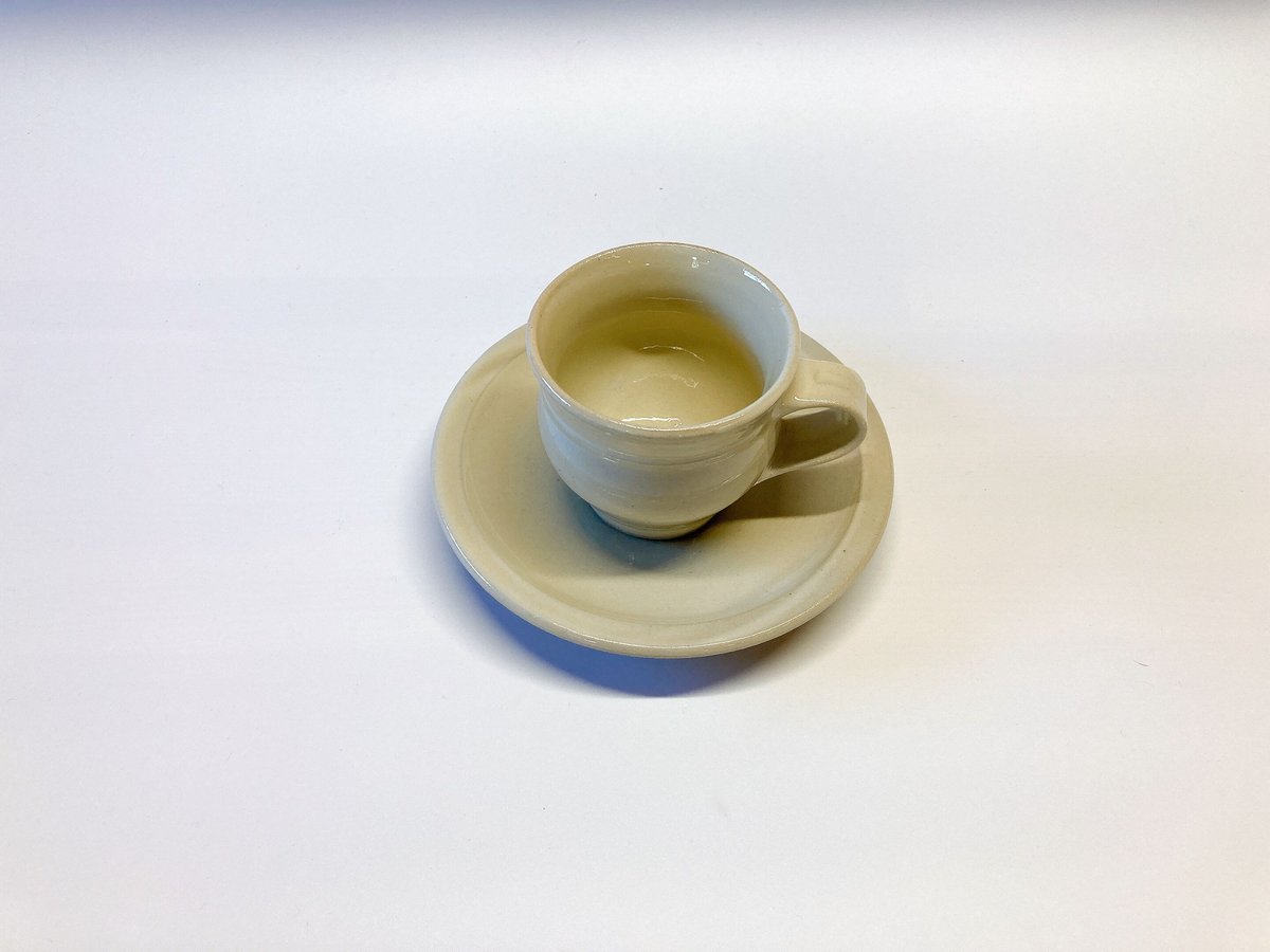 大割引 コーヒー碗・皿 白 （01） | 出西窯 on-line STORE 工芸品