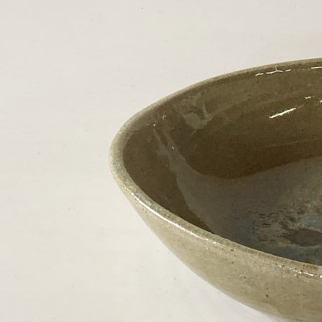 ロクロ楕円深皿（6寸／約22cm×15.5cm）  灰　（03）