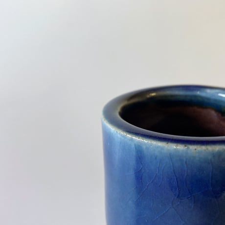切立筒花入　呉須（高さ 6寸／約18cm）　（08）