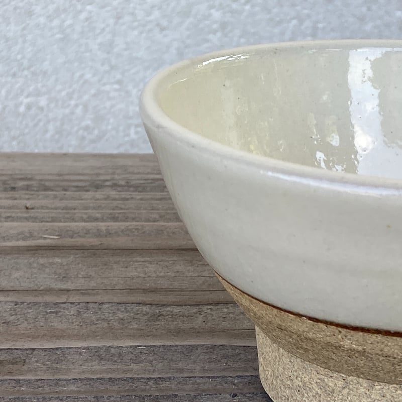 ご飯茶碗（小 口径約11.5cm・高さ約6.5cm）白・下焼き締め （09） | 出