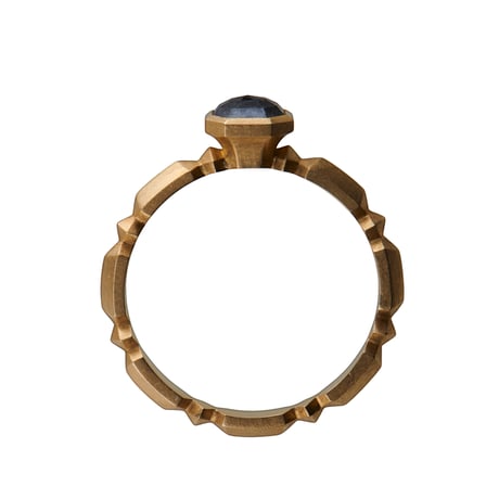 smoke / Salt & pepper Diamond Ring [sharp]