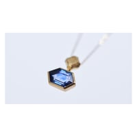 smoke / Hexagonal cut Sapphire Pendant