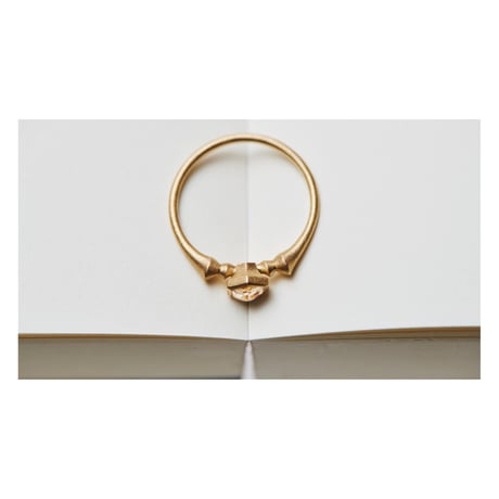 horn / Hexagonal cut Royal bluemoonstone Ring