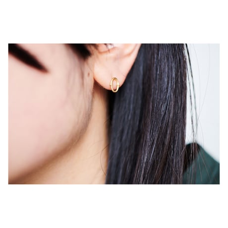 horn / Metal Earrings