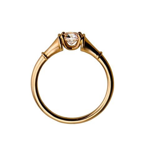 horn / Brilliant cut Diamond Ring