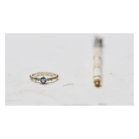 horn / Rose Cut Sapphire Ring