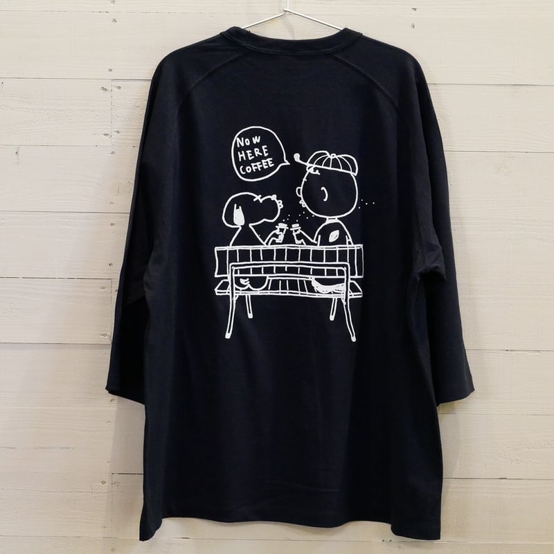 七分袖Tシャツ】 ALMOND COFFEE Tシャツ / ネイビー | SAZANAMi