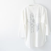【七分袖Tシャツ】COFFEE DOG/ 　オフホワイト