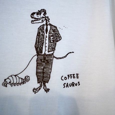 【オーガニックコットンTシャツ】 COFFEE SAURUS-コーヒーザウルス-