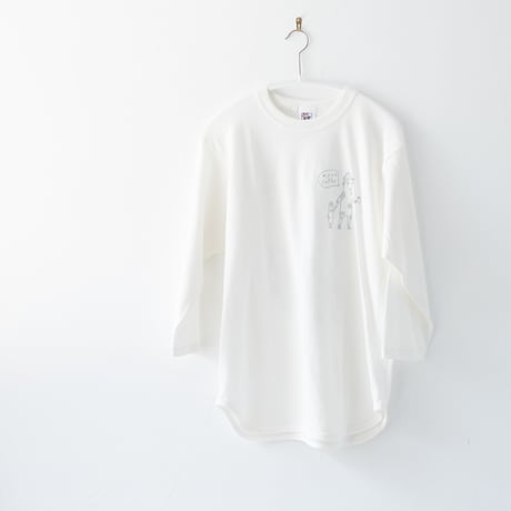 【七分袖Tシャツ】COFFEE DOG/ 　オフホワイト