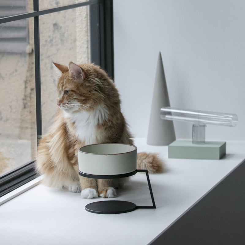 ナルミ製陶 長島伸夫 猫ランプ「もの想い」ネコ照明 箱付き | 一丁目