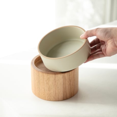 TAJIMI / food & water bowl set ［ white ］