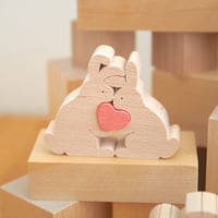 ウサギのカップルとハート SC　KA303