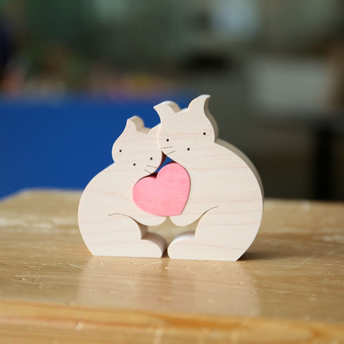 ネコのカップルとハート SC KA364 | ミュージアムショップ ALIMALI