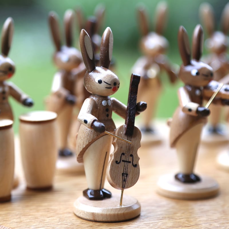 専用　ウサギ　音楽隊　木製　人形　置物　エルツ　ドイツ　ヴィンテージ 専用 ウサギ 音楽隊 木製 人形 置物 エルツ ドイツ ヴィンテージ