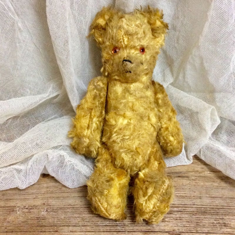 レアピンクデコッパチ　アンティークベア　ヴィンテージベア　フランスアンティーク レアピンクデコッパチ アンティークベア ヴィンテージベア