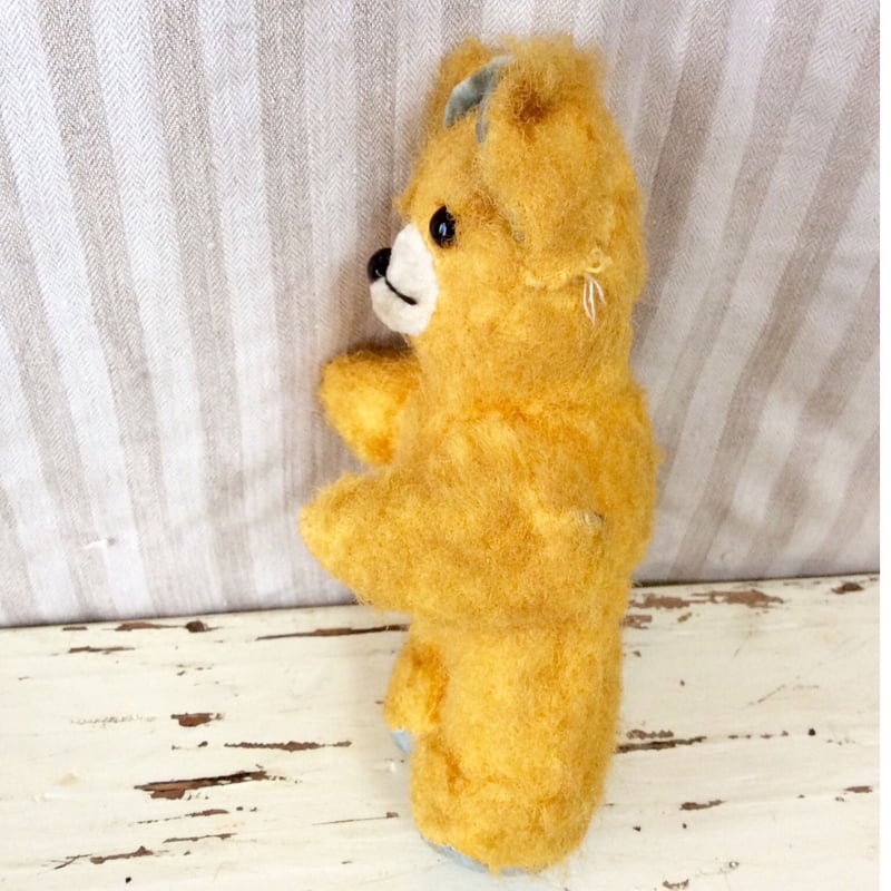 m*y様 アンティーク 64cm 大きなテディベア イエロー 東欧 チェコ ヴィ